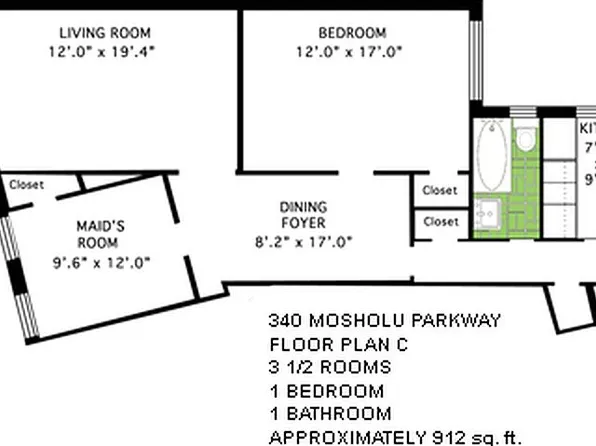 340 E Mosholu Pkwy S APT 2C, Bronx, NY 10458