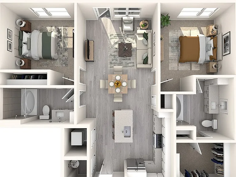 2 Bedroom, 2 Bath 2 Bedroom, 2 Bath