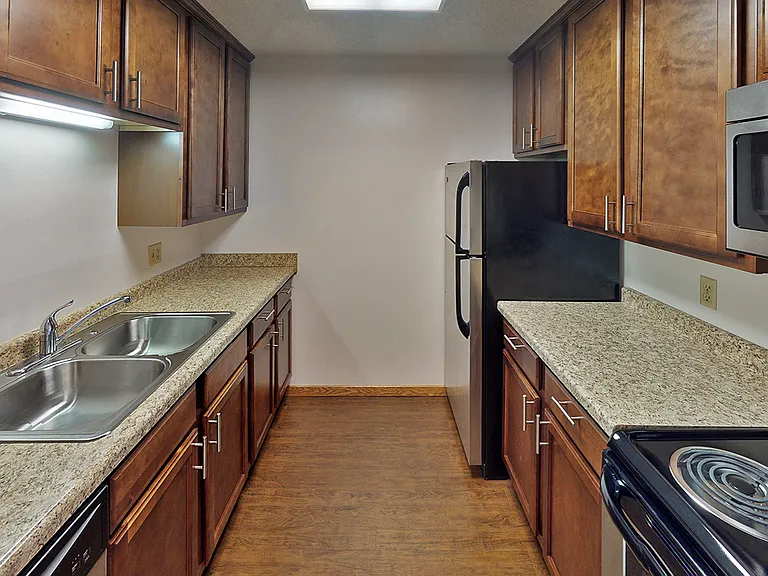Stainless steel appliances in select homes