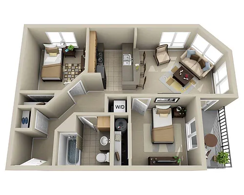 Floor plan Plan B1H