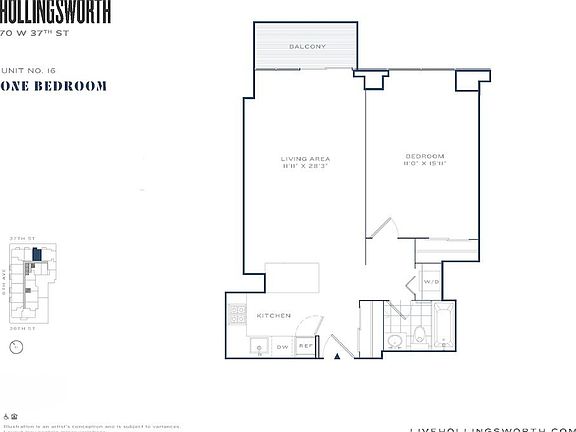 2nd image of 70 W 37th St #516