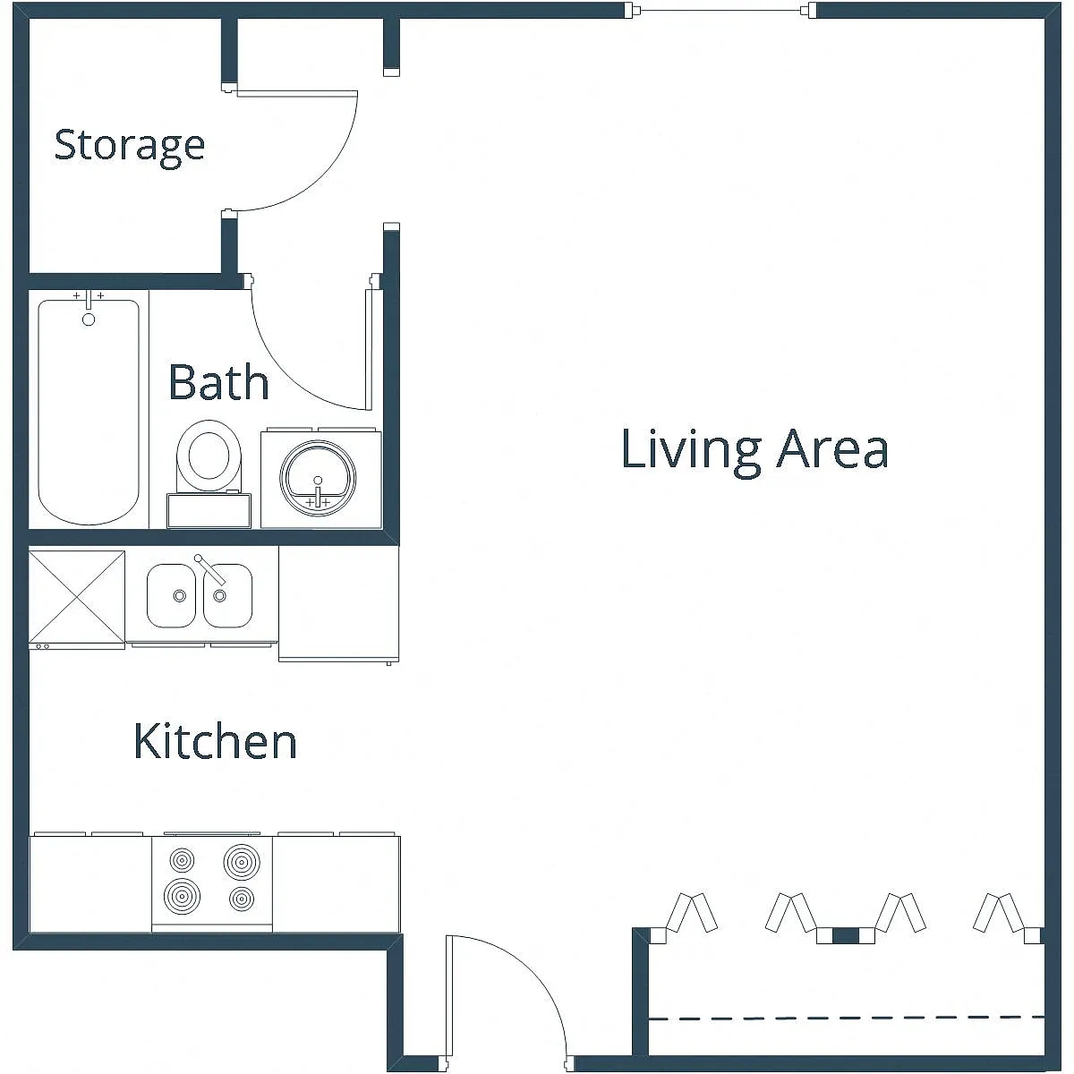 Floor plan Efficiency 01A