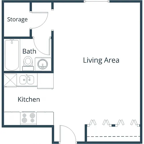 Floor plan Efficiency 01A