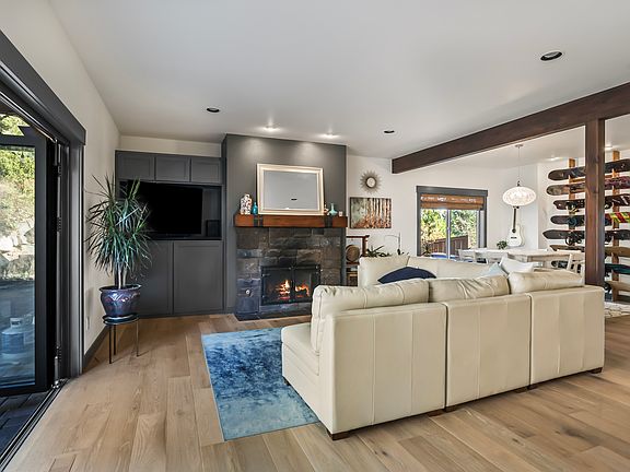 Great room with smart tv and gas fireplace