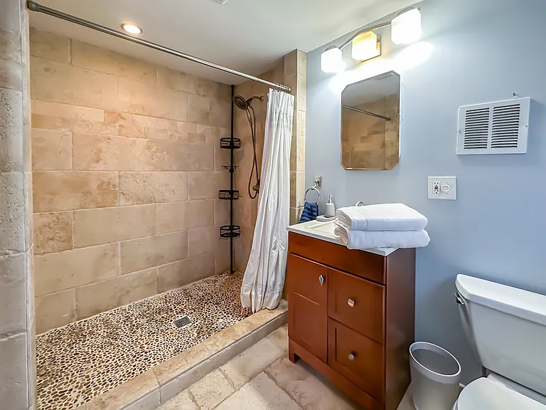 Private master bathroom