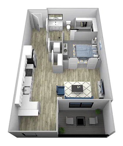 Floor plan Studio B