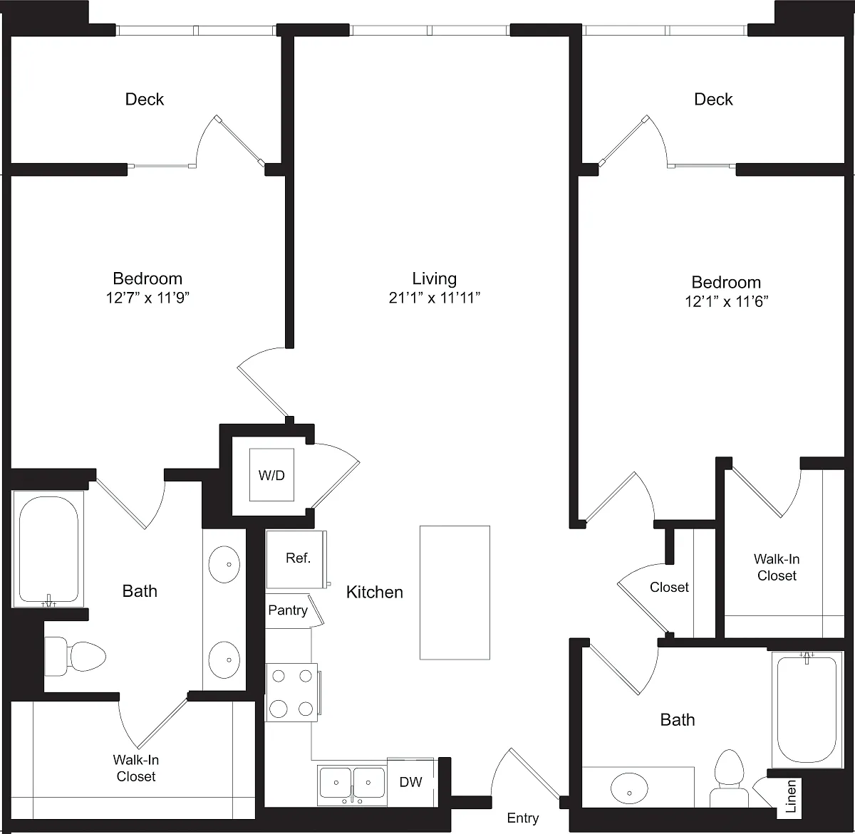 Floor plan 2 Bedroom C