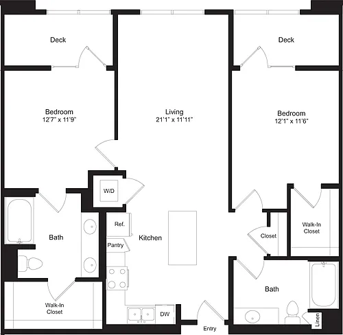 Floor plan 2 Bedroom C