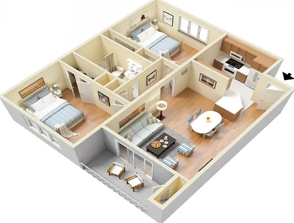 Sycamore | 2 Bed 1 Bath Sycamore | 2 Bed 1 Bath