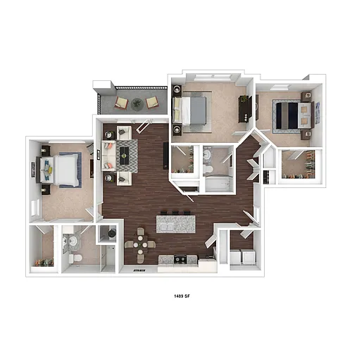 Floor plan 3 Bedroom Encore