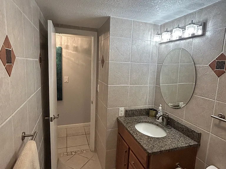 View from shower to vanity in bath #2