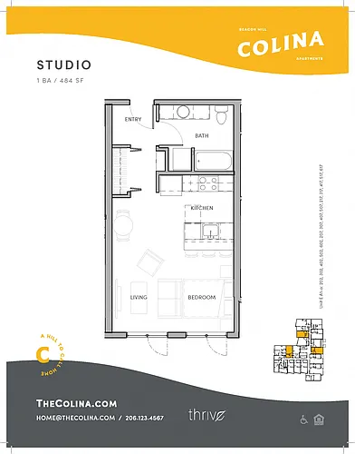 Floor plan Studio - A1-A East