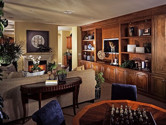 family room of model home