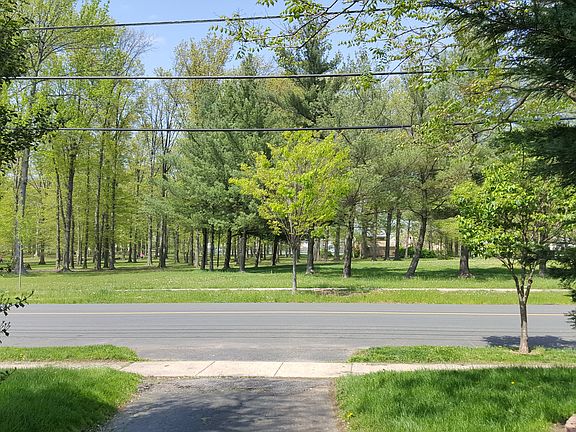 Directly across the street. 