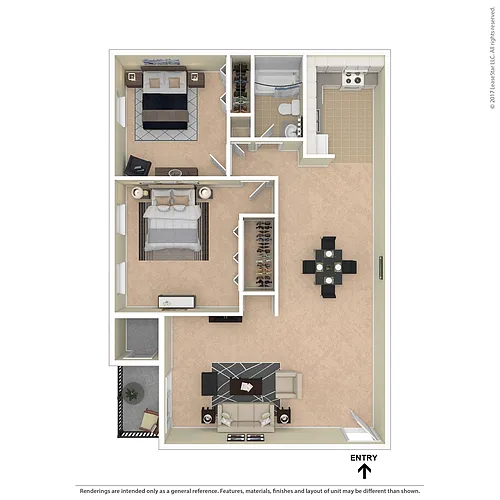 Floor plan Hampton Court Two Bedroom