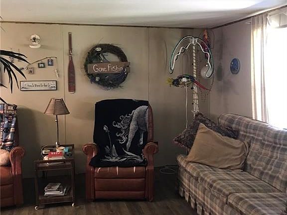 View of the comfy living room ~ new flooring recently installed.