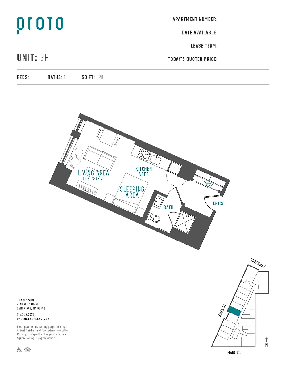 Floor plan Studio-3H