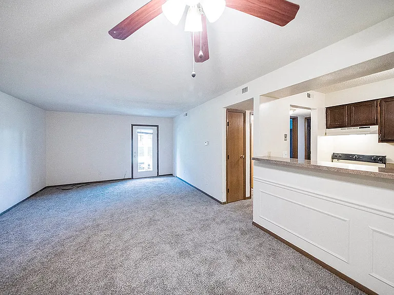 Spacious Living Room With Overhead Light