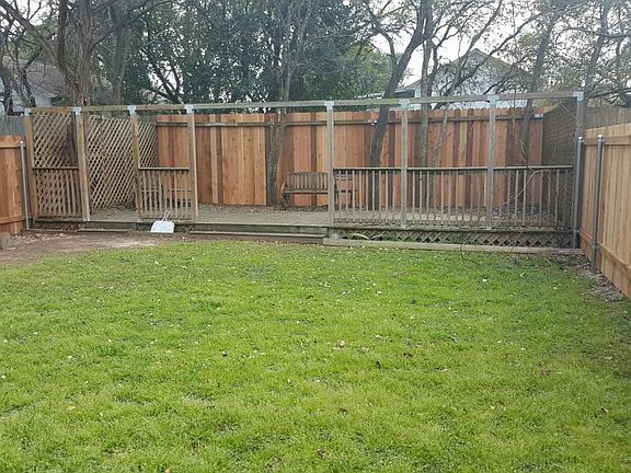 Backyard w/new fence