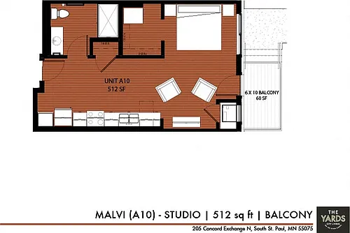 Floor plan The Yards - Malvi (A10)