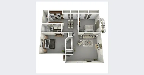 Floor plan Riverdale - 2 Bed, 1 Bath