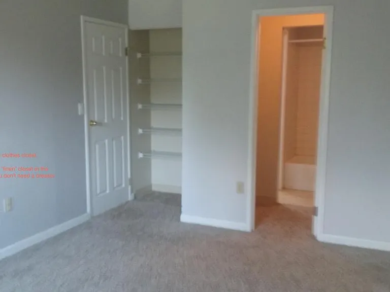 Walk through closet and lots of other storage