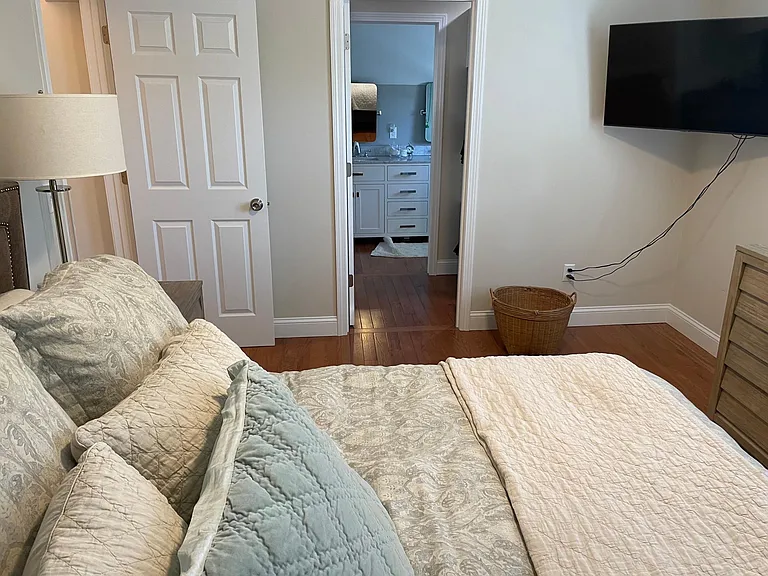 Master bedroom looking towards walk in closet and master bath