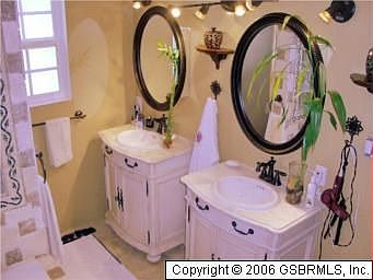 Pretty his-and-hers bathroom
