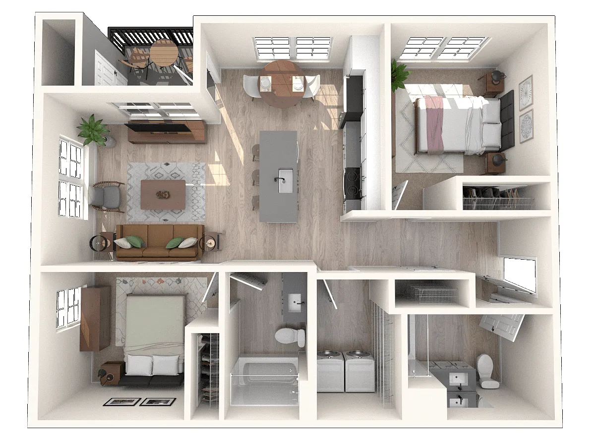 Floor plan West - 2 Bed B