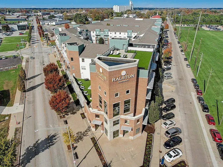 Aerial View of Ralston Apartments in Downtown Indianapolis