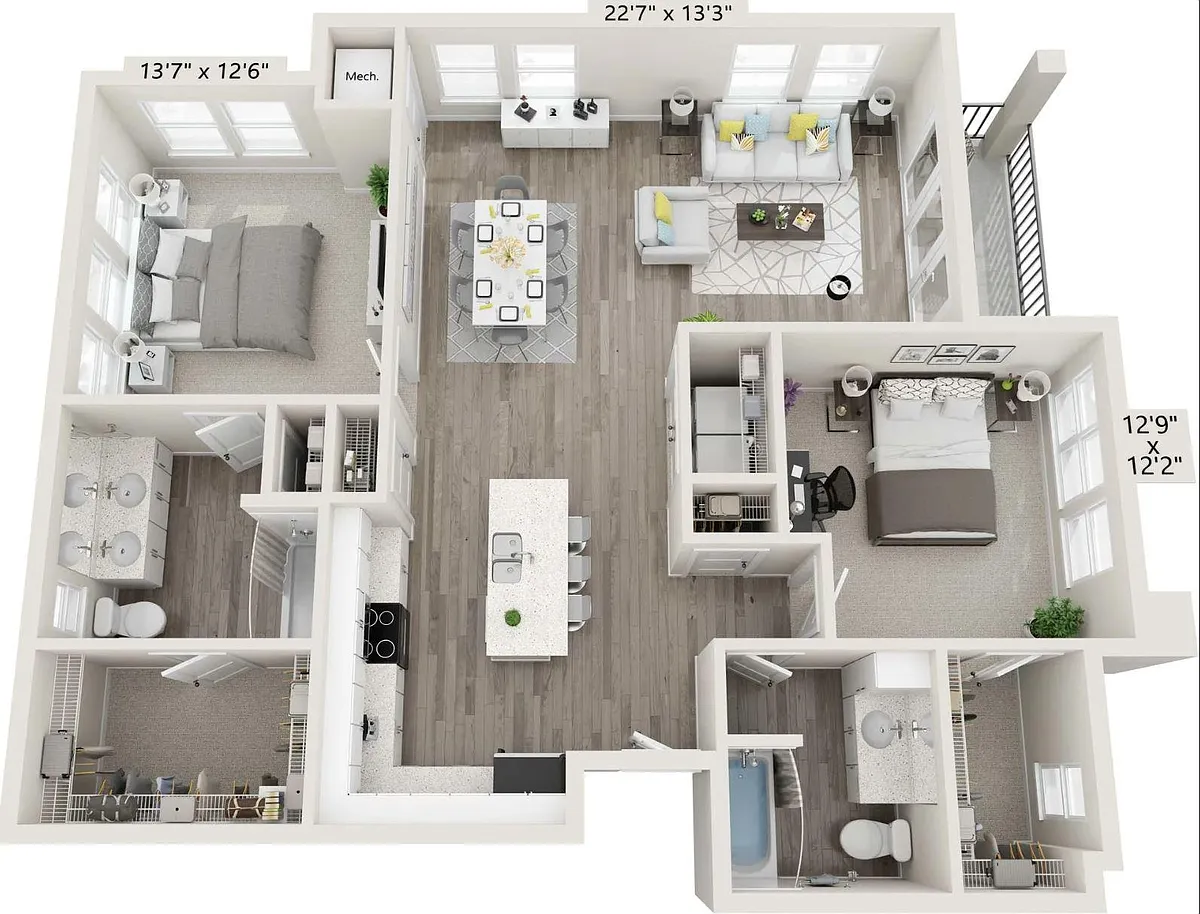 Floor plan 2 Bedroom