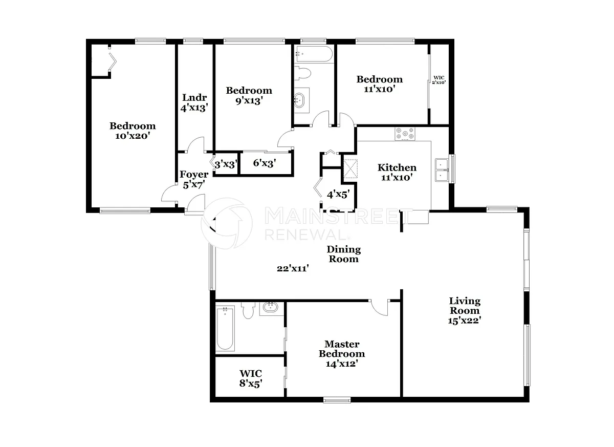 Floor Plan - 9611 Johnson St
