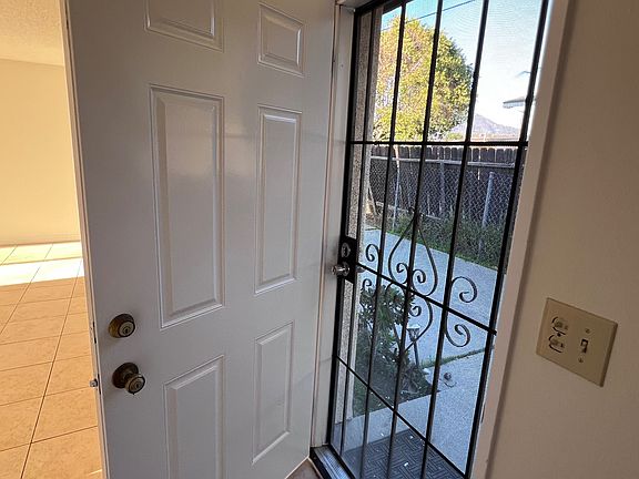 Front entrance with security gate