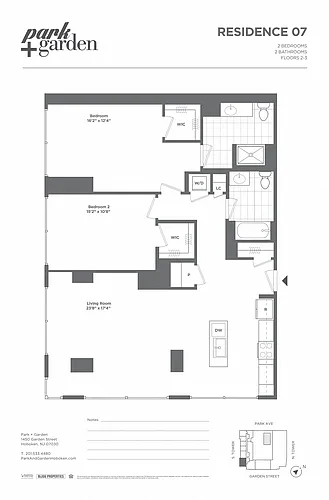 Floor plan 2 Bed/2 Bath