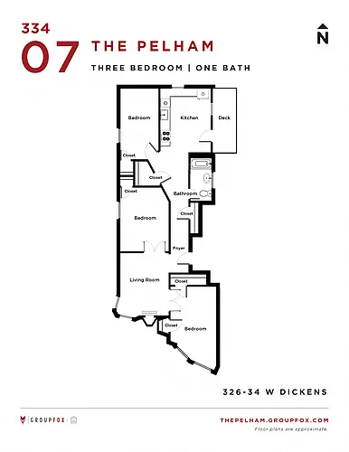 Floor plan Three Bedroom