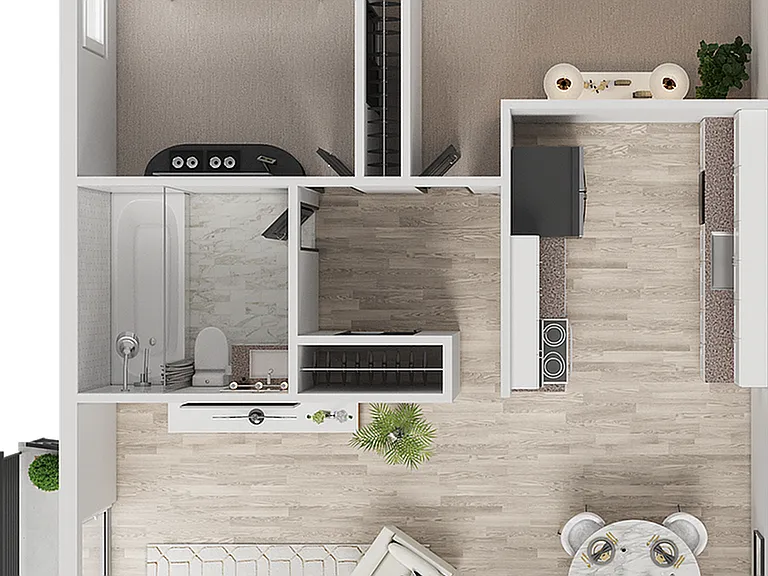 B2 | 2-Bedroom Floorplan B2 | 2-Bedroom Floorplan