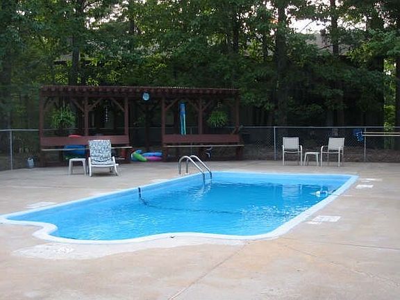 One of three community pools