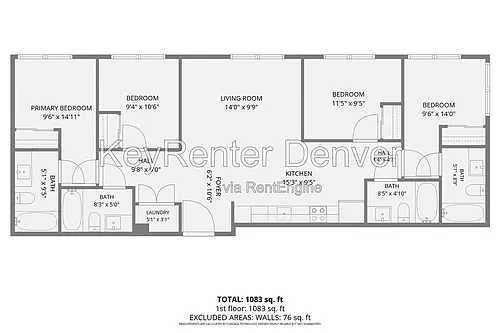 Floor plan 4 Bedroom 4 Bath