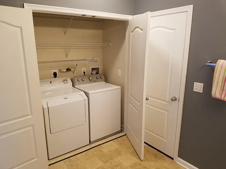 Laundry room in a bathroom