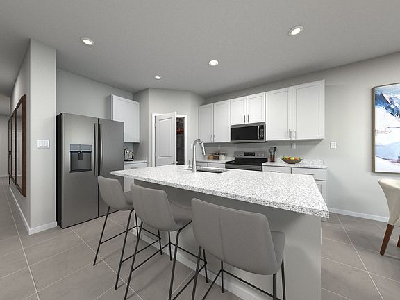 Kitchen rendering in the Archer.