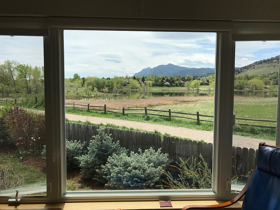 View from living room springtime