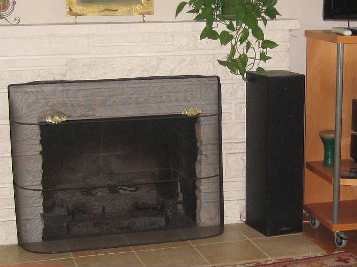 fireplace in living room