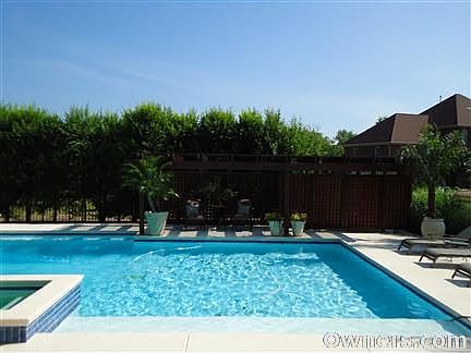 Salt water pool from deck