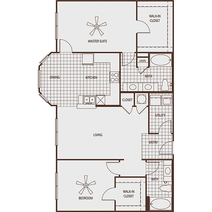 Floor plan 2 Bed