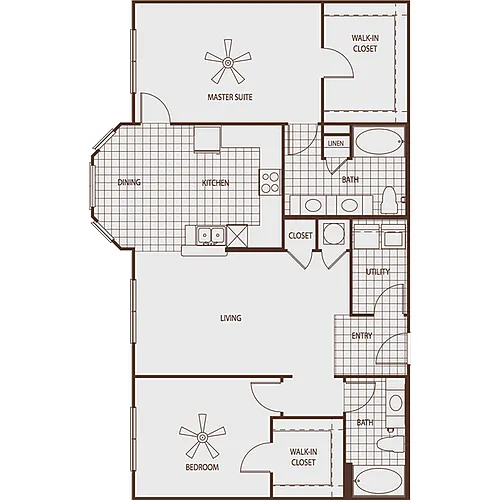 Floor plan 2 Bed