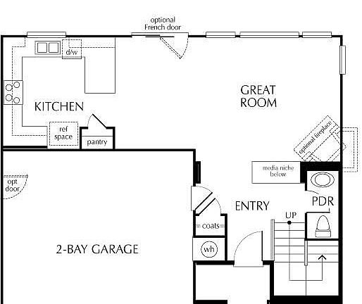 Open 2-story Entrance through 8-Foot Door