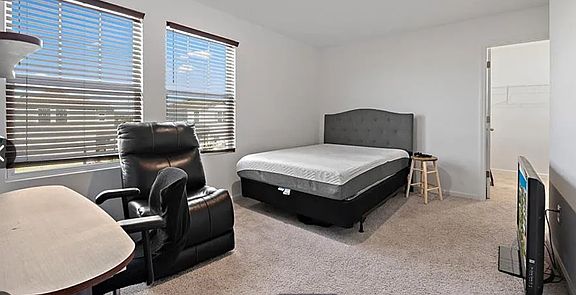 One of the beds in upstairs