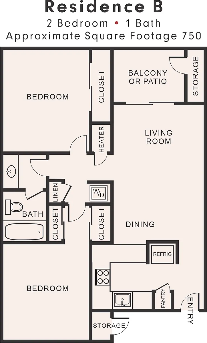 Floor plan Two Bedroom