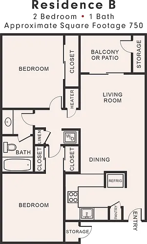 Floor plan Two Bedroom