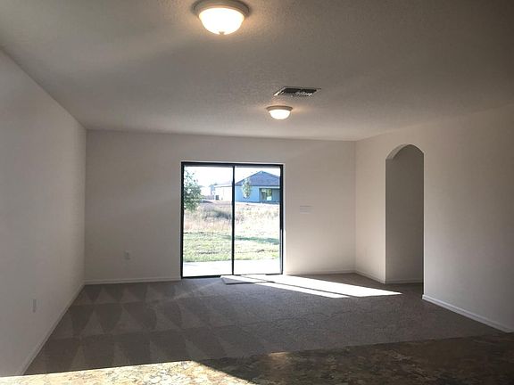 Kitchen overlooks family room